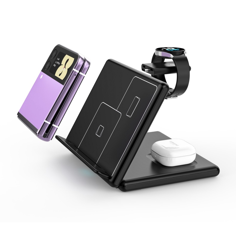 15W three-in-one foldable wireless charger is compatible with the Samsung series 15W three-in-one foldable wireless charger is compatible with the Samsung series
