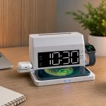 6-in-1 Wireless Charger: The Perfect Space-Saving Solution for Modern Desktops and Nightstands