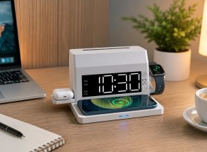 6-in-1 Wireless Charger: The Perfect Space-Saving Solution for Modern Desktops and Nightstands