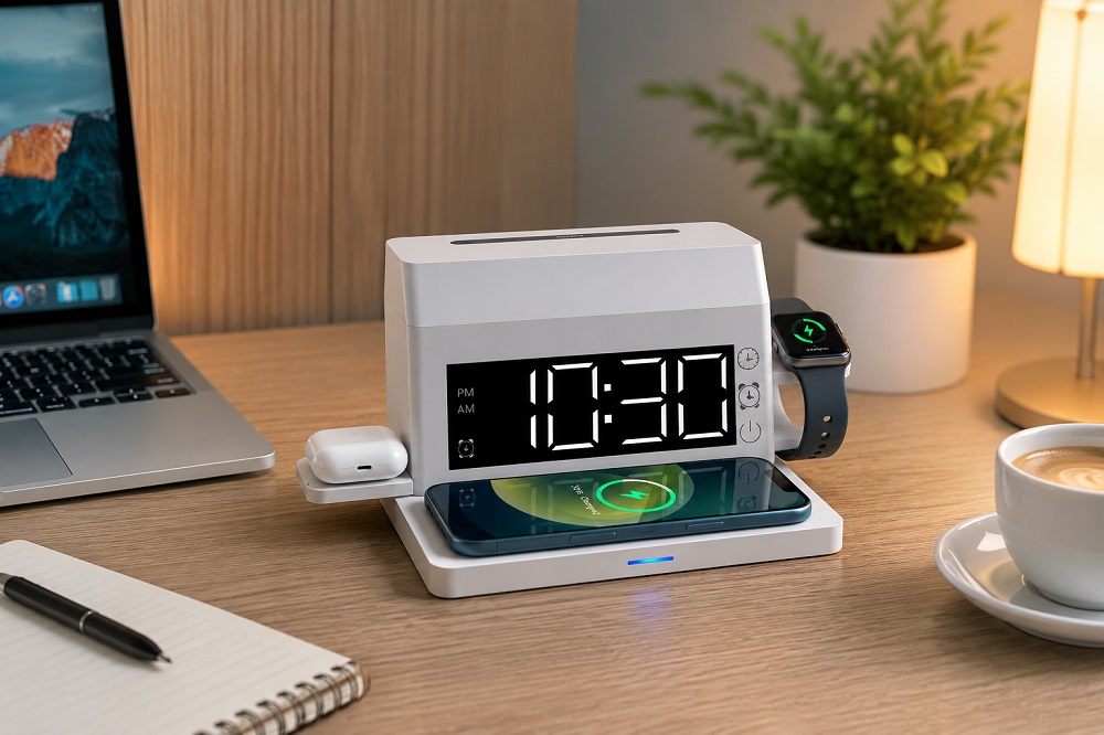 6-in-1 Wireless Charger: The Perfect Space-Saving Solution for Modern Desktops and Nightstands 6-in-1 Wireless Charger: The Perfect Space-Saving Solution for Modern Desktops and Nightstands