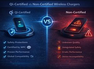 Sự khác biệt giữa bộ sạc không dây đạt chứng nhận Qi và bộ sạc không dây không đạt chứng nhận là gì?