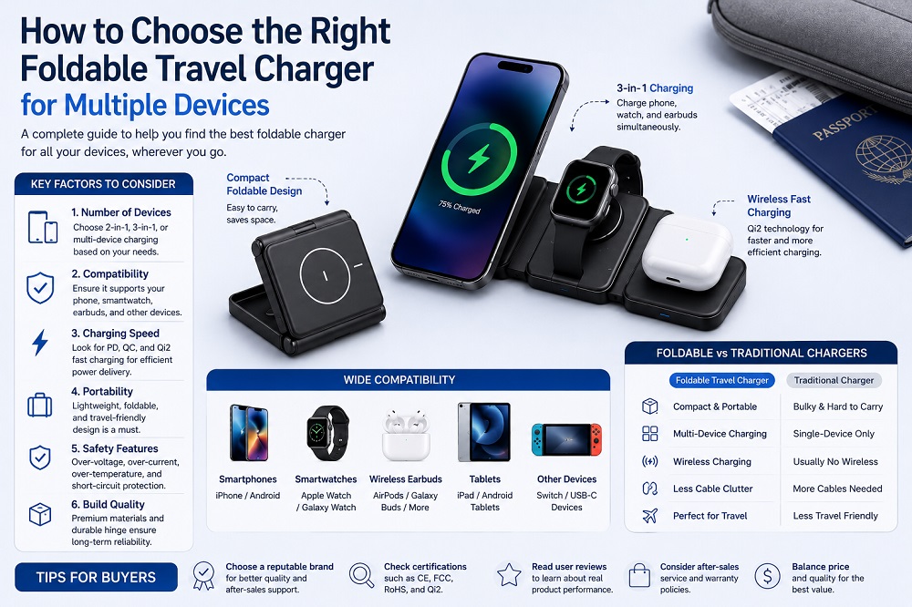 How to Choose the Right Foldable Travel Charger for Multiple Devices How to Choose the Right Foldable Travel Charger for Multiple Devices