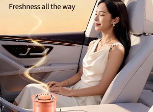 180g Solid Car Air Freshener with Glass Bottle | Long-Lasting Car Fragrance