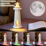 Modernus programėlės valdymo LED mėnulio šviesos švyturio projektoriaus naktinės šviesos belaidis įkroviklis