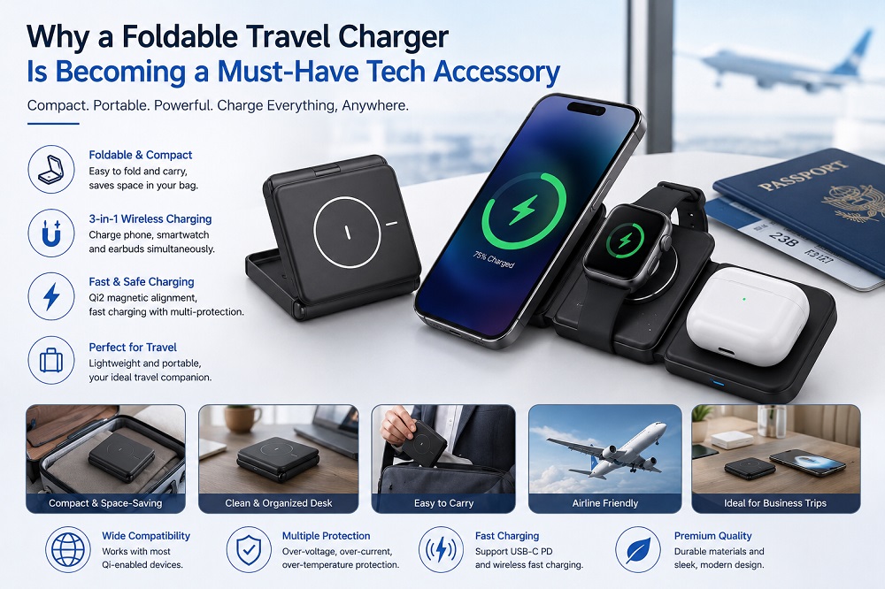 Why a Foldable Travel Charger Is Becoming a Must-Have Tech Accessory Why a Foldable Travel Charger Is Becoming a Must-Have Tech Accessory