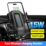 ND-X15 15W Fast Charging Wireless Car Mount Stand Charger